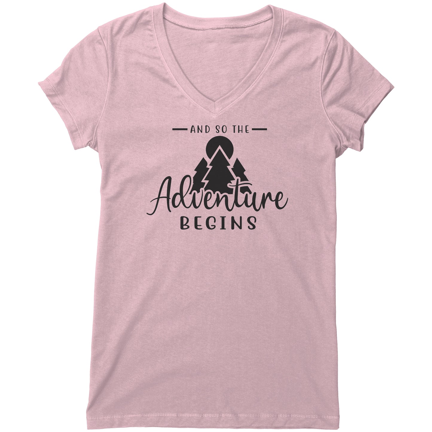 Bella Womens V-Neck - And so the adventure begins