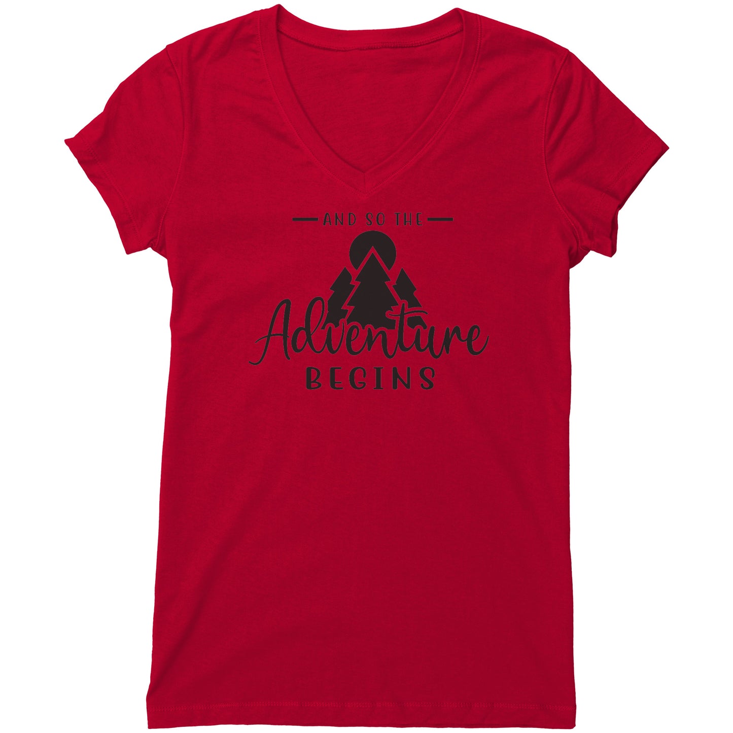 Bella Womens V-Neck - And so the adventure begins