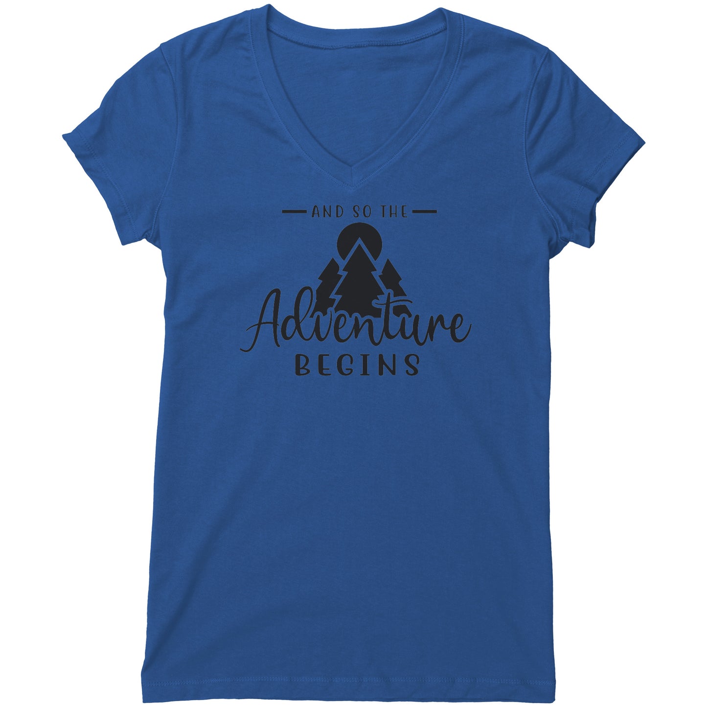 Bella Womens V-Neck - And so the adventure begins