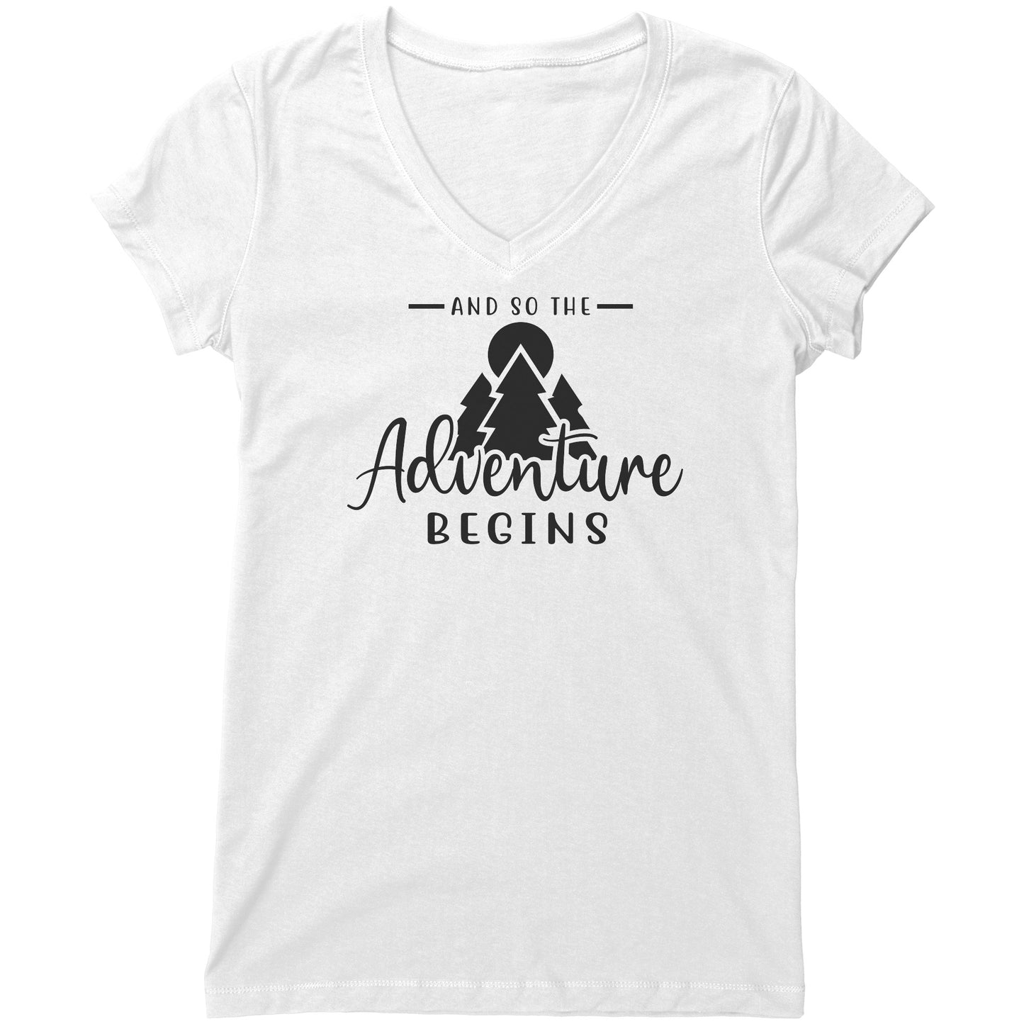 Bella Womens V-Neck - And so the adventure begins