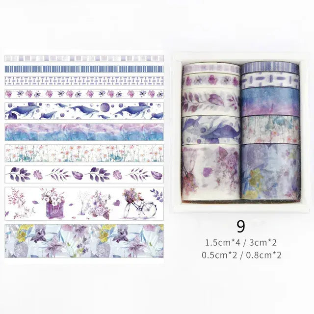 Washi Tape - 11 Designs 10pcs/box Cute Cartoon Animals Scrapbooking DIY Deco Creative Japanese Kawaii Masking Tapes