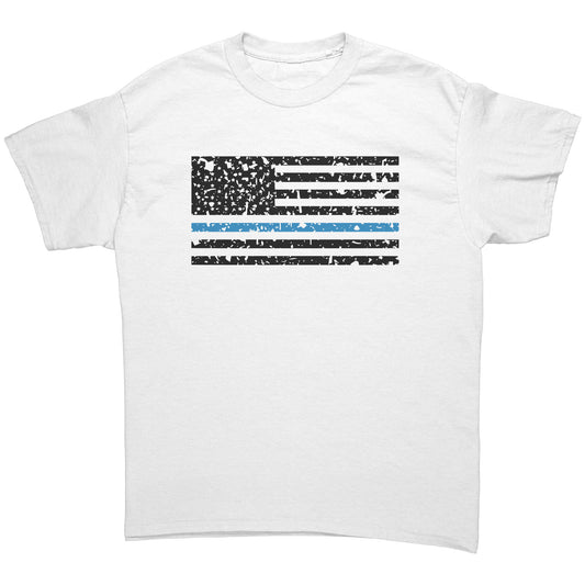 Men's Distressed Blue Line Flag