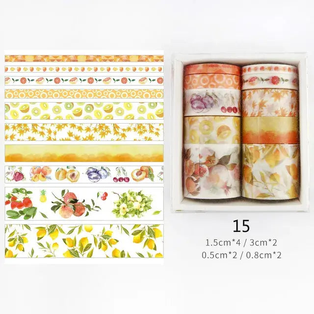 Washi Tape - 11 Designs 10pcs/box Cute Cartoon Animals Scrapbooking DIY Deco Creative Japanese Kawaii Masking Tapes