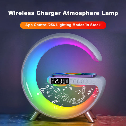 Bluetooth Speaker with Wireless Charger Lamp