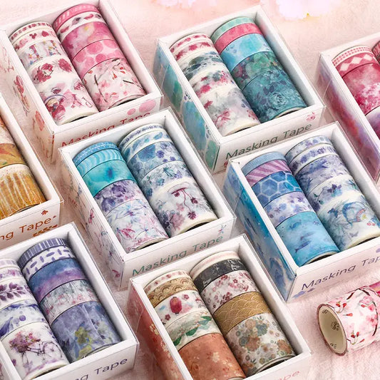 Washi Tape - 11 Designs 10pcs/box Cute Cartoon Animals Scrapbooking DIY Deco Creative Japanese Kawaii Masking Tapes